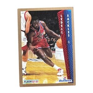 Ledell Eackles 1992-93‎ Fleer Basketball Card Washington Bullets #230